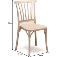 Комплект для столовой Moda Life Eva 120x78x80 White + 4 Chair Violet Cappucino фото №5 — интернет-магазин Desire.md