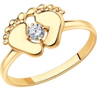 Кольцо SOLOVOV JEWELRY 93010600 s.18 1,69g