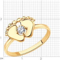 Кольцо SOLOVOV JEWELRY 93010600 s.18 1,69g фото №4 — интернет-магазин Desire.md