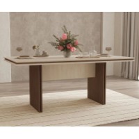 Masă pentru bucătărie Moda Life Linen 180x100x76 White/Brown