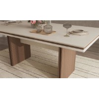 Masă pentru bucătărie Moda Life Linen 180x100x76 White/Brown imaginea #2 — magazin online Desire.md