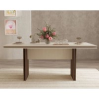 Masă pentru bucătărie Moda Life Linen 180x100x76 White/Brown imaginea #3 — magazin online Desire.md