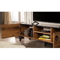 Тумба под ТВ Moda Life Sonata Black/Walnut фото №3 — интернет-магазин Desire.md