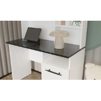 Masa de birou Moda Life Stil 110x152x50 White/Black imaginea #2 — magazin online Desire.md