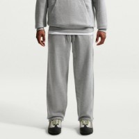 Pantaloni spotivi pentru bărbați Nike Club Open-Hem Fleece Dark Grey Heather/Light Smoke Grey/White, s.S