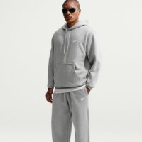 Pantaloni spotivi pentru bărbați Nike Club Open-Hem Fleece Dark Grey Heather/Light Smoke Grey/White, s.S imaginea #6 — magazin online Desire.md