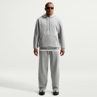 Pantaloni spotivi pentru bărbați Nike Club Open-Hem Fleece Dark Grey Heather/Light Smoke Grey/White, s.M imaginea #2 — magazin online Desire.md