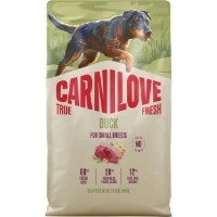 Hrană uscată pentru câini Carnilove True Fresh Duck for Adult Small Breeds 4kg