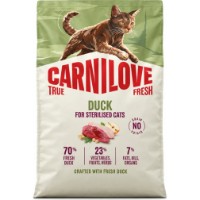 Hrană uscată pentru pisici Carnilove True Fresh Duck for Sterilised Adult All Breeds 2kg