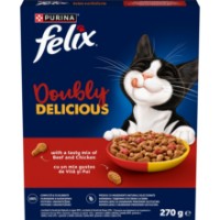 Hrană uscată pentru pisici Purina Felix Doubly Delicious Beef&Chicken 270g 10pcs