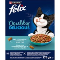 Сухой корм для кошек Purina Felix Doubly Delicious Salmon&Ocean Fish 270g 10pcs