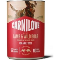 Hrană umedă pentru câini Carnilove Paté Adult Dogs Lamb & Wild Boar 400g
