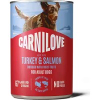 Hrană umedă pentru câini Carnilove Paté Adult Dogs Turkey & Salmon 400g