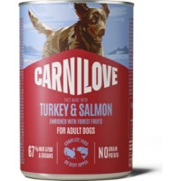 Hrană umedă pentru câini Carnilove Paté Puppies Turkey & Salmon 400g