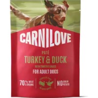 Hrană umedă pentru câini Carnilove Paté Turkey & Duck with Timothy Grass 300g
