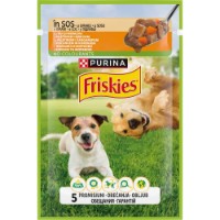 Hrană umedă pentru câini Purina Friskies Adult Chicken&Carrots 26x85g
