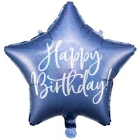 Воздушный шар PartyDeco Happy Birthday 40cm Blue (FB93-074)