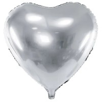 Воздушный шар PartyDeco Heart 45cm Silver (FB9M-018)