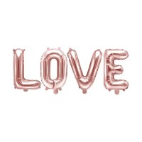 Воздушный шар PartyDeco Love 140x35cm Pink Gold (FB17M-019R)