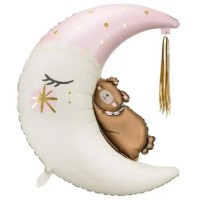 Воздушный шар PartyDeco Moon Cradle for a Little Bear 80x98cm Pink (FB196)