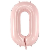 Воздушный шар PartyDeco Number 0 72cm Light Pink (FB230P-0-081J)