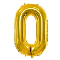 Воздушный шар PartyDeco Number 0 Gold 86cm (FB1M-0-019)