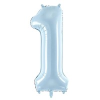 Воздушный шар PartyDeco Number 1 72cm Light Blue (FB230P-1-001J)
