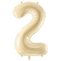 Воздушный шар PartyDeco Number 2 72cm Beige (FB230P-2-013)