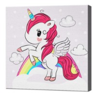 Tablou pe numere Art Gallery Premium Unicorn 20x20cm (BX2882)