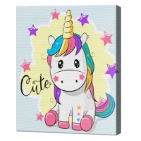 Tablou pe numere Art Gallery Premium Unicorn printre stele 20x30cm (CX5012)