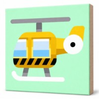 Tablou pe numere Art Gallery Premium Elicopter galben 20x20cm (BX2544)