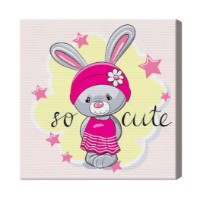 Tablou pe numere Art Gallery Premium Iepuraș și steluțe 20x20cm (BX2212)