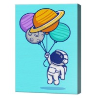 Tablou pe numere Art Gallery Premium Cosmonaut pe baloane 20x30cm (CX4848)