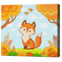 Tablou pe numere Art Gallery Premium Vulpea în pădurea tomnatică 20x20cm (BX2867)