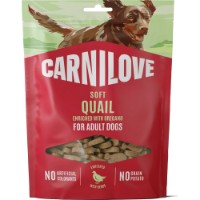 Snackuri pentru câini Carnilove Soft Quail with Oregano 200g