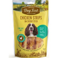 Snackuri pentru câini Dog Fest Chicken Strips on Chewy Stick 500g