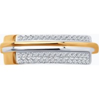 Inel din aur cu zirconii Diamant 018128 s.17 1,91g imaginea #4 — magazin online Desire.md
