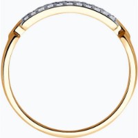 Кольцо из золота с фианитами Diamant 018849 s.16 1,11g фото №3 — интернет-магазин Desire.md