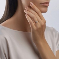 Кольцо из золота с фианитами Diamant 018849 s.16 1,11g фото №2 — интернет-магазин Desire.md