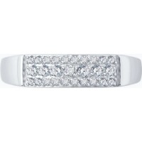 Inel din aur alb cu zirconii Diamant 019601-3 s.17 1,59g imaginea #4 — magazin online Desire.md