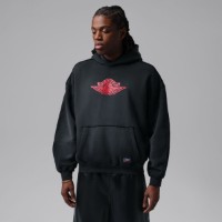 Hanorac pentru bărbați Nike M Jordan Flight Wings Fleece Black/University Red, s.2XL
