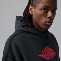 Hanorac pentru bărbați Nike M Jordan Flight Wings Fleece Black/University Red, s.2XL imaginea #4 — magazin online Desire.md