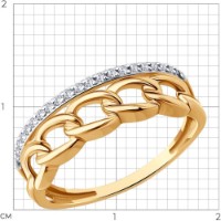 Inel din aur zirconii Diamant 019796 s.17 1,66g imaginea #4 — magazin online Desire.md