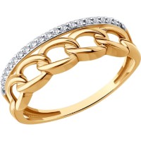 Inel din aur zirconii Diamant 019796 s.17 1,66g
