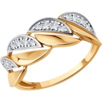 Inel din aur cu zirconii Diamant 019807 s.18 2,49g