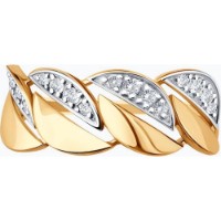 Inel din aur cu zirconii Diamant 019807 s.18 2,49g imaginea #3 — magazin online Desire.md