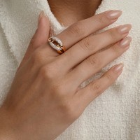 Inel din aur cu zirconiu Diamant 019808 s.18 3,14g imaginea #2 — magazin online Desire.md
