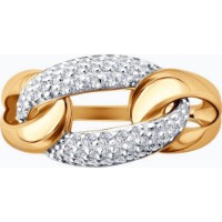 Inel din aur cu zirconiu Diamant 019808 s.18 3,14g imaginea #5 — magazin online Desire.md