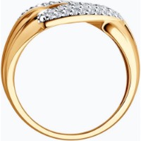 Inel din aur cu zirconiu Diamant 019808 s.18 3,14g imaginea #6 — magazin online Desire.md
