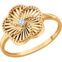 Inel din aur cu zirconiu Diamant 019830 s.17 1,82g